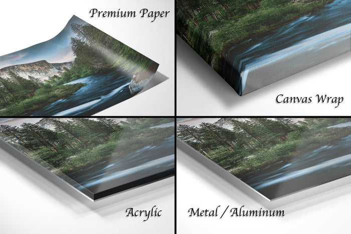 Yosemite Landscape Print, El Capitan Sunrise, Merced River Wall Art