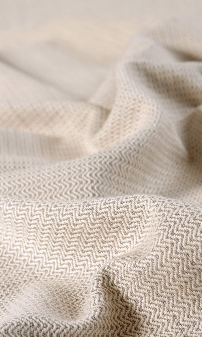Textured   Made-to-Measure Curtains (Grey/ Beige)