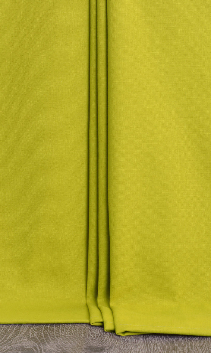 Cotton Pinch Pleat, Rod Pocket, Eyelet Curtains (Green)