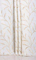Floral Embroidery Home Décor Fabric By the Metre (White/ Cream)
