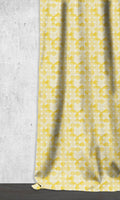 Polka Dot Drapes (Eggshell White/ Warm Yellow)
