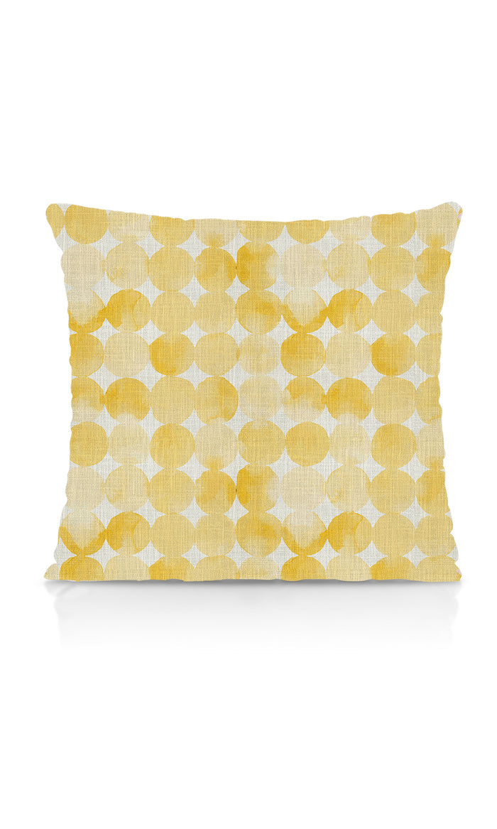 Polka Dot Home Textile Fabric Material By the Metre (Eggshell White/ Warm Yellow)