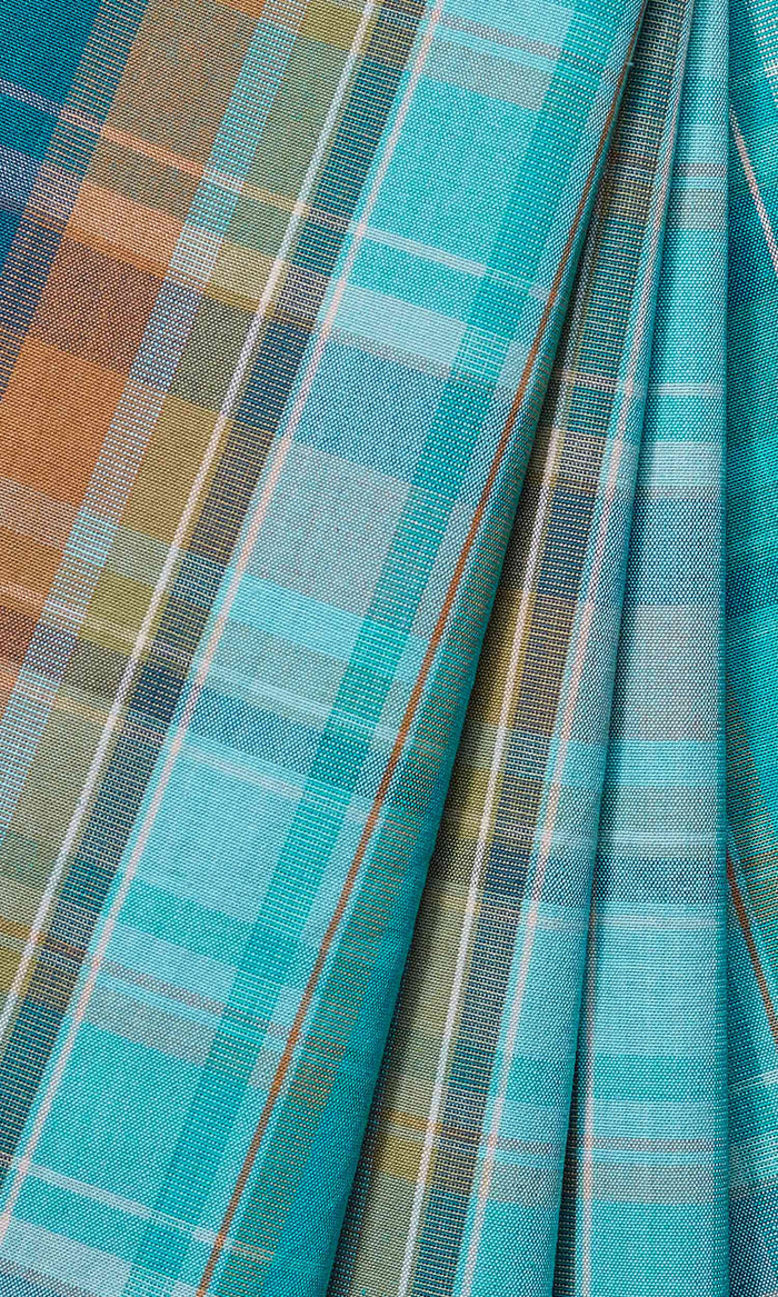 Cotton Curtain Panels (Blue)