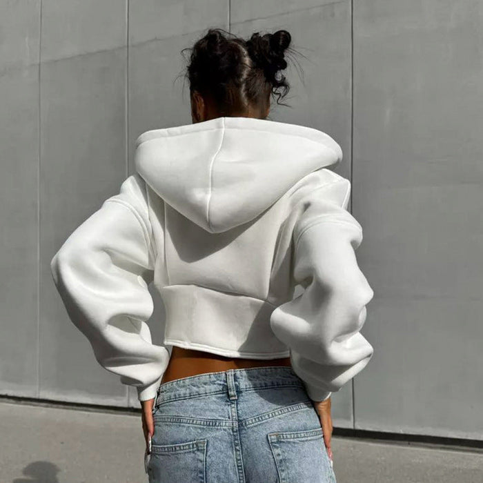 Zipper Hoodie Cardigan Y2K Ins Fashion Street Long Sleeve Corset