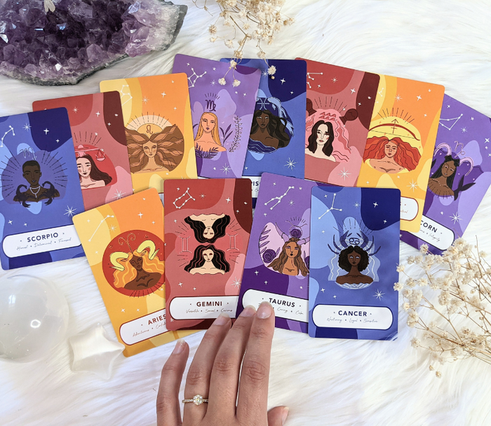 Zodiac Oracle Trading Cards | Goddess Provisions