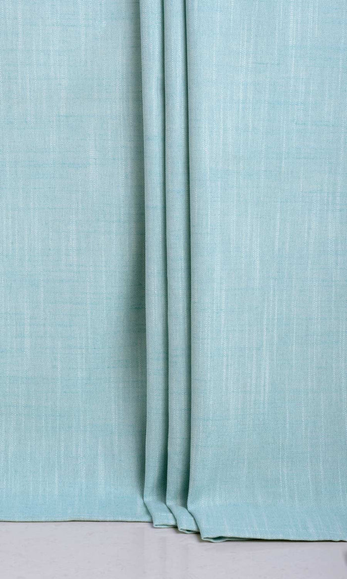 Linen Texture Made-to-Measure Curtains (Sky Blue)